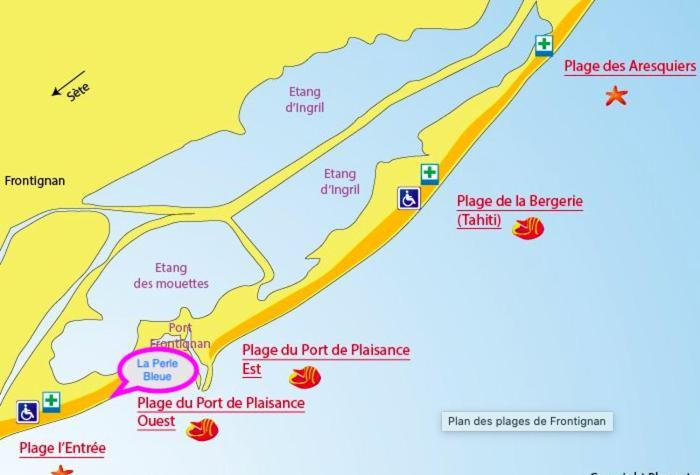 La Perle Bleue, 100 M De La Plage, Parking, Wifi Frontignan Exterior photo